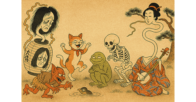 Yokai in the woodblock print
