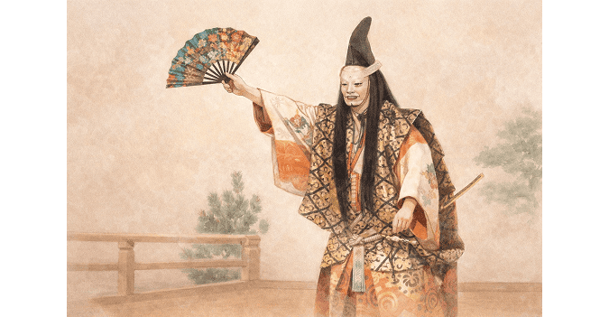 Image of a fan used in Noh