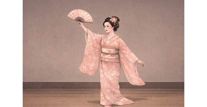 Image of a folding fan used in nihon buyō