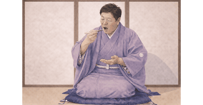 Image of a folding fan used in rakugo