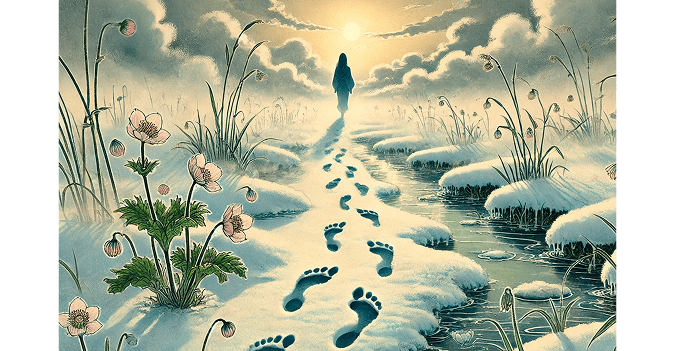 Yuki-onnna vanished into the snow