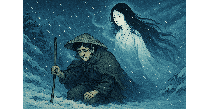 freezing a traveler with Yuki-onna