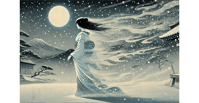 Yuki-onna with mono no aware