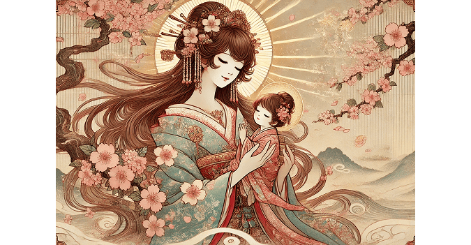 Konohanasakuya-hime and Hoori-no-Mikoto