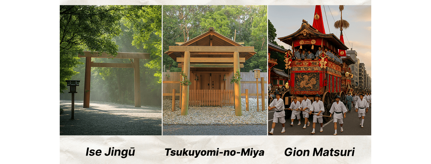 ise jingu, Tukuyomi no Miya and Gion Matsuri