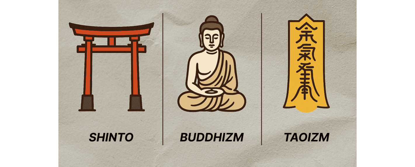 Shinto, Buddhism, and Taoism