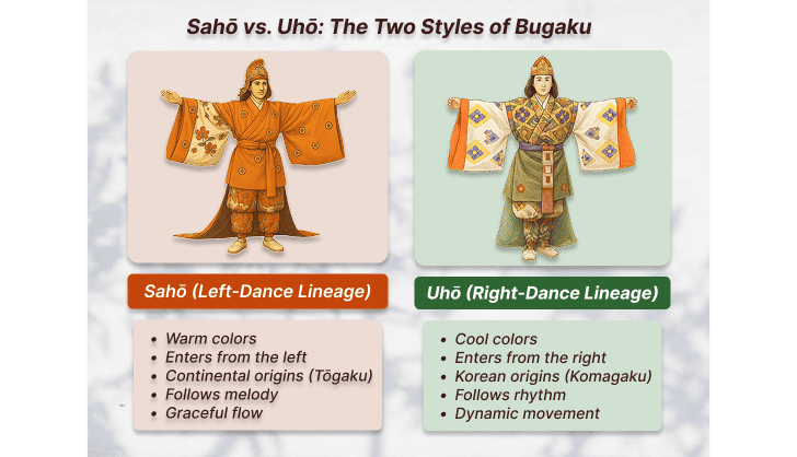 Sahō vs. Uhō: The Two Styles of Bugaku