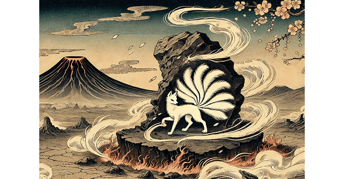 nine-tailed fox with Killing Stone