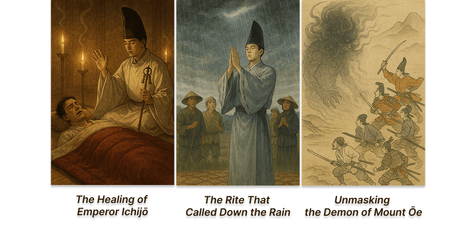 Healing Emperor Ichijō, Calling Down the Rain, and Revealing the Demon of Mount Ōe
