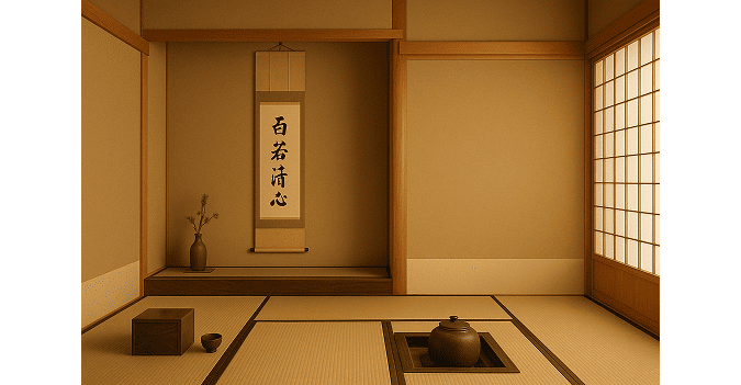 The image of kakejiku in the tea room