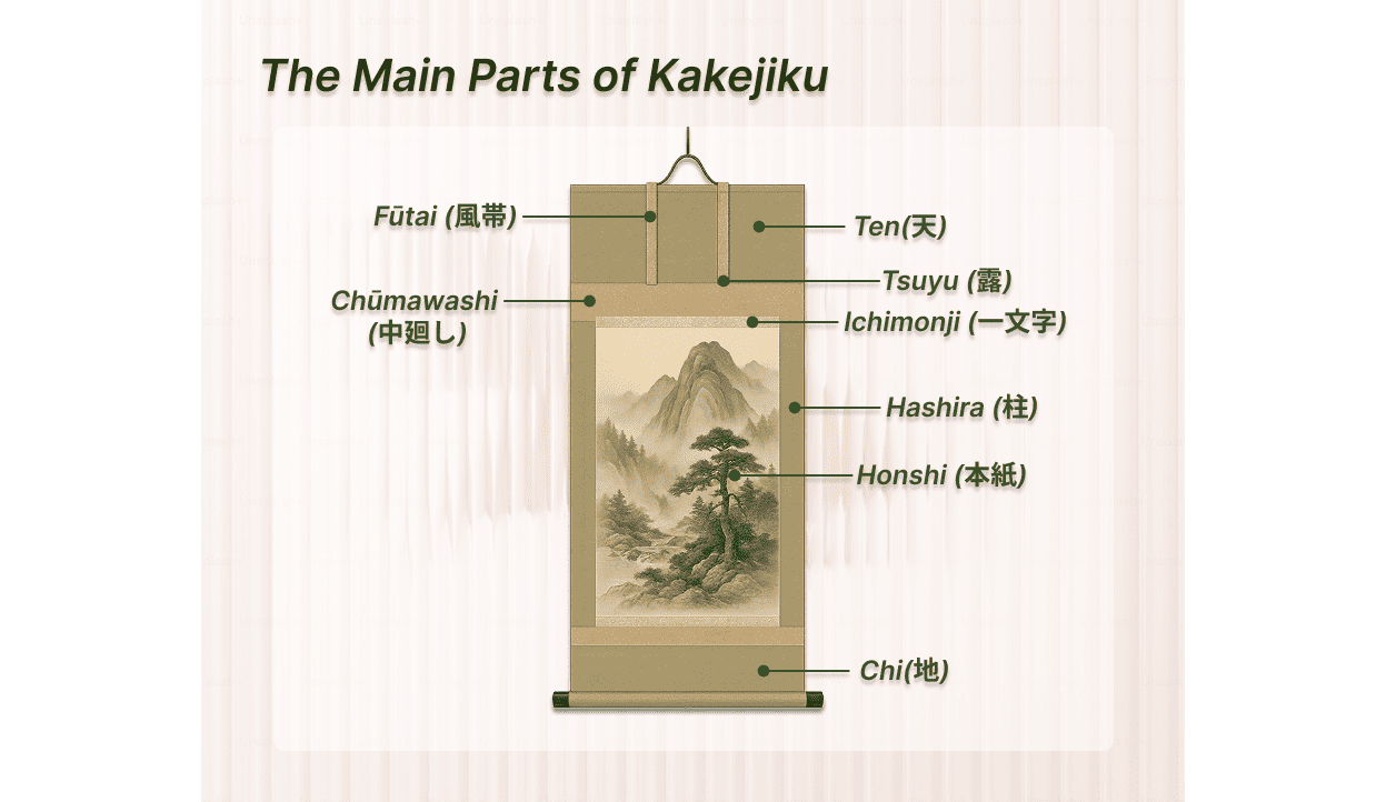 The Main Parts of Kakejiku