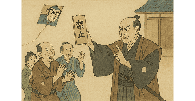 The image of kite flying ban