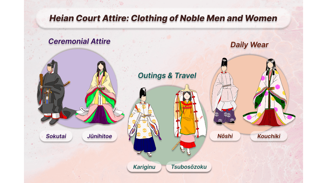 Heian Court Attire: Clothing of Noble Men and Women