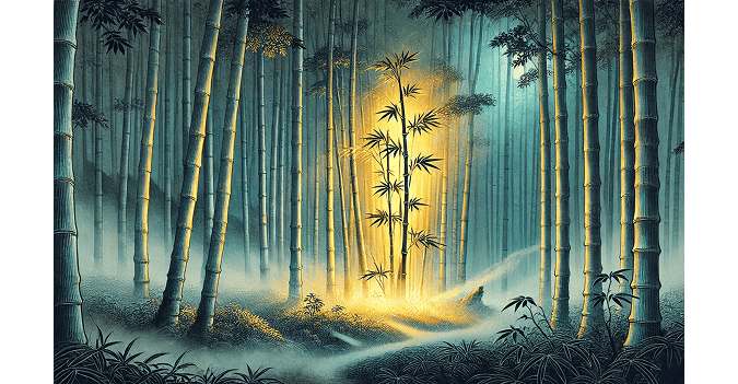 step into the bamboo forest
