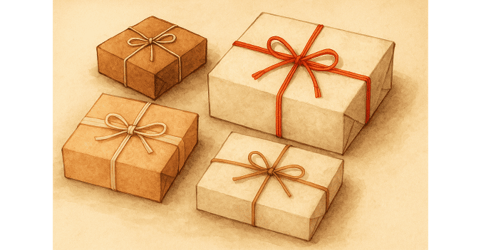 Beautifully wrapped gifts